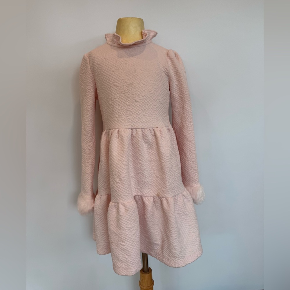 Janie and Jack Light Pink Textured Dress